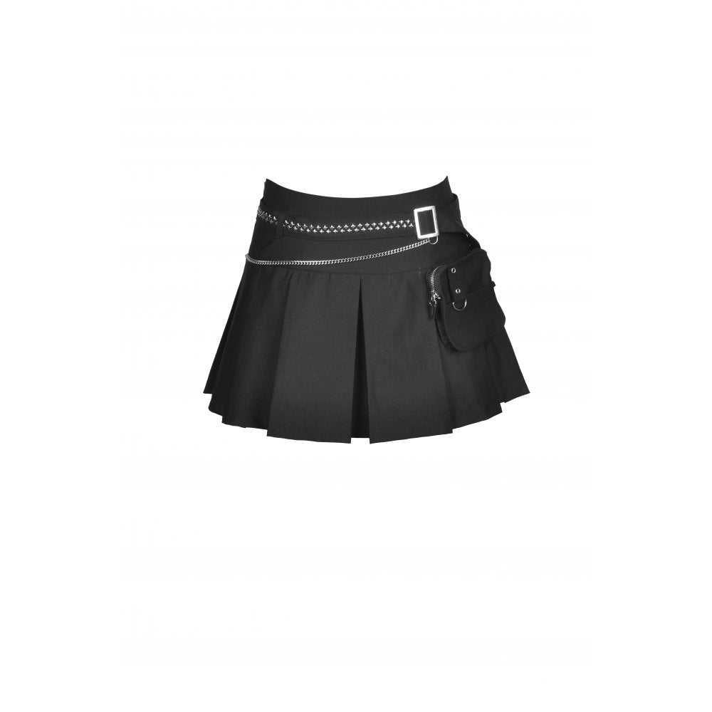 Pleated mini skirt with bag (✦ Dark In Love) KW209