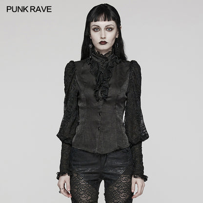 Lantern Sleeve Goth Gorgeous Shirt (✦ Punk Rave) WY-1583CCF