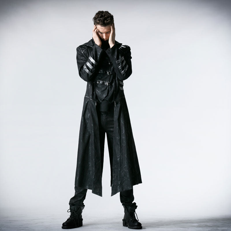 SOLD! Gothic Mens Long Winter Coat (✦ Punk Rave) Y-364 - ONE-OFF/Einzelstück - Size X-Large