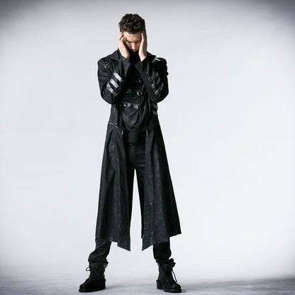 SOLD! Gothic Mens Long Winter Coat (✦ Punk Rave) Y-364 - ONE-OFF/Einzelstück - Size X-Large
