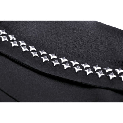 Punk mesh studded flap mini skirt (✦ Dark In Love)