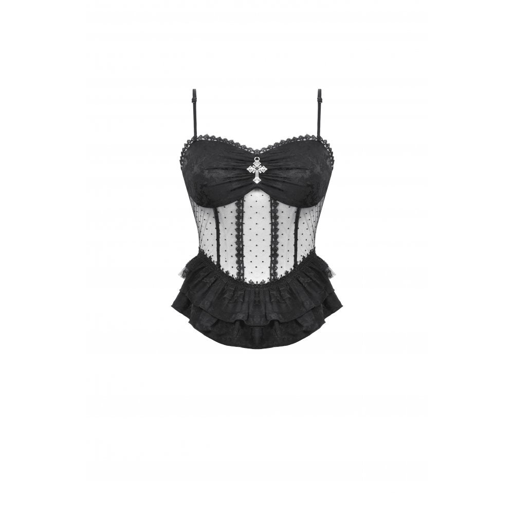 Gothic lace see-through top (✦ Dark In Love) CW081