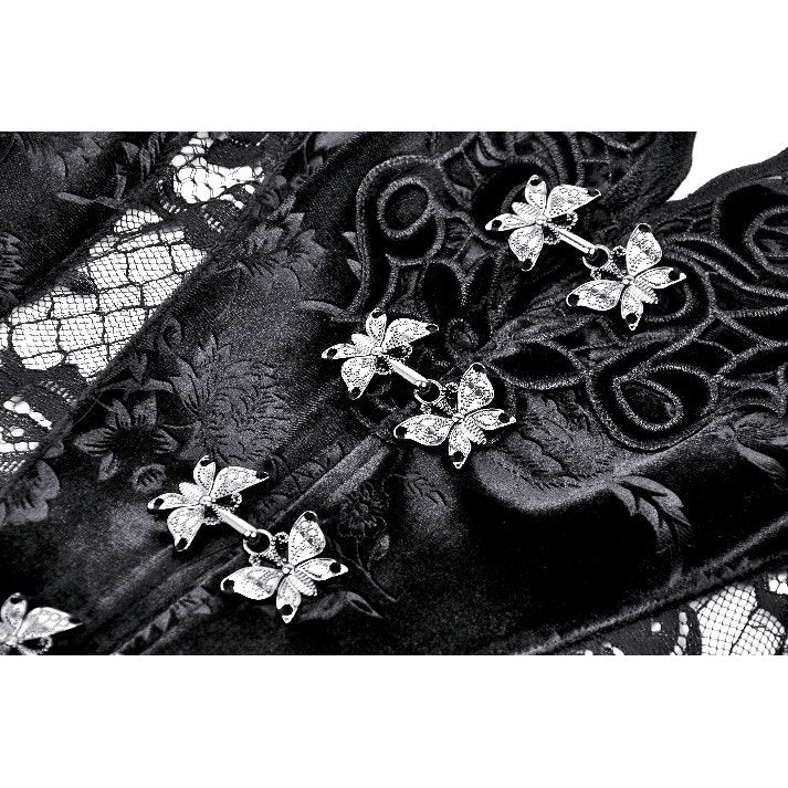 Gothic Embossed Velvet and Lace Long Outwear (✦ Dark In Love) JW273