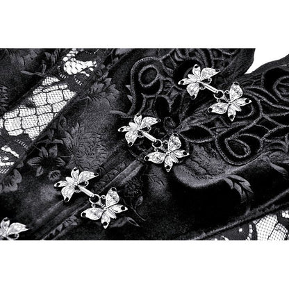Gothic Embossed Velvet and Lace Long Outwear (✦ Dark In Love) JW273