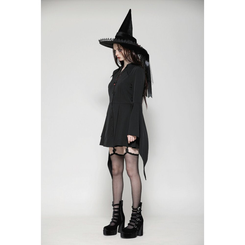 Witchy Bell-Sleeve Shirt Dress (✦ Dark In Love) DW1018