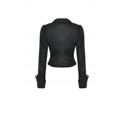 Gothic black ruffle blouse - Black (✦ Dark In Love)
