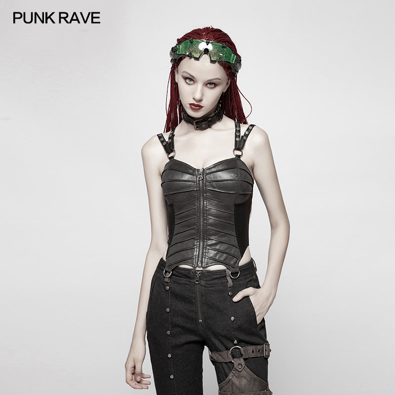 Punk Short PU Leather Corset (✦ Punk Rave) WY-955SYF