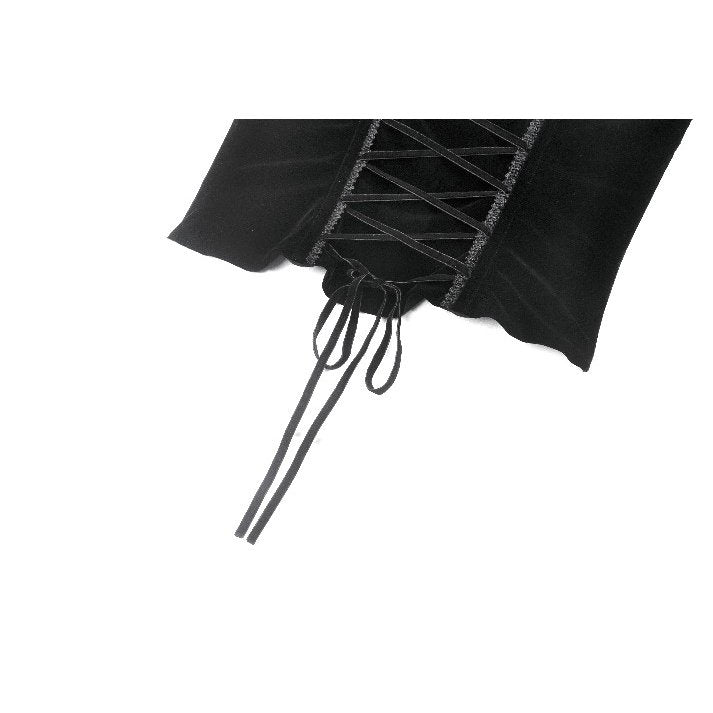 Romantic Heart Velvet Corset with Jewel Chains (✦ Dark In Love) CW092