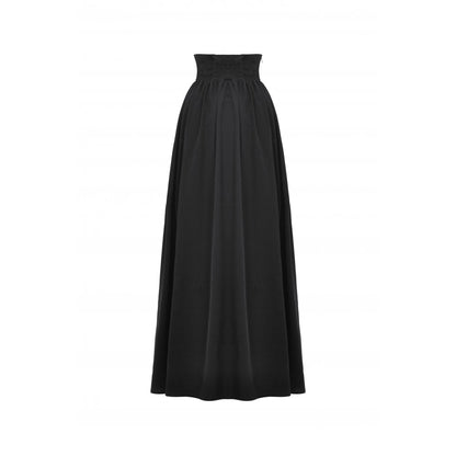 Gothic heart embroidered black maxi skirt (✦ Dark In Love) KW345