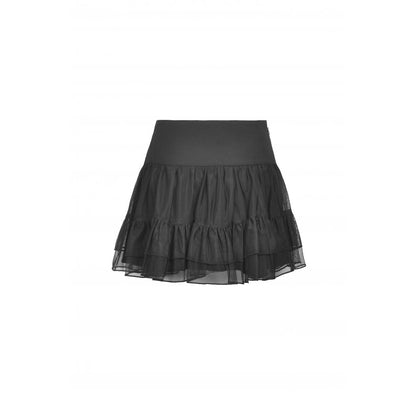 Punk mesh studded flap mini skirt (✦ Dark In Love)