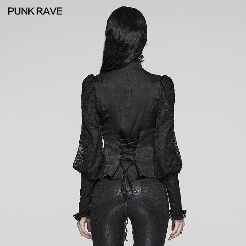 Lantern Sleeve Goth Gorgeous Shirt (✦ Punk Rave) WY-1583CCF