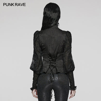 Lantern Sleeve Goth Gorgeous Shirt (✦ Punk Rave) WY-1583CCF