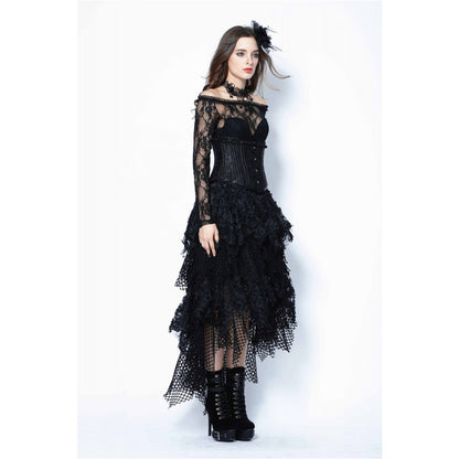 Punk messy mesh and lace skirt (✦ Dark In Love)