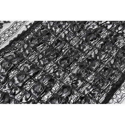 Gothic Off-Shoulder Lace Top with Floral Trim (✦ Dark In Love)