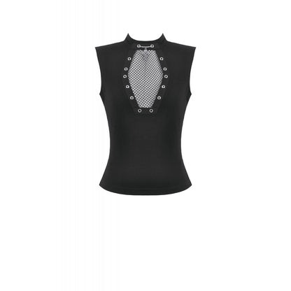 Punk Coffin Mesh Panel Top (✦ Dark In Love) TW680