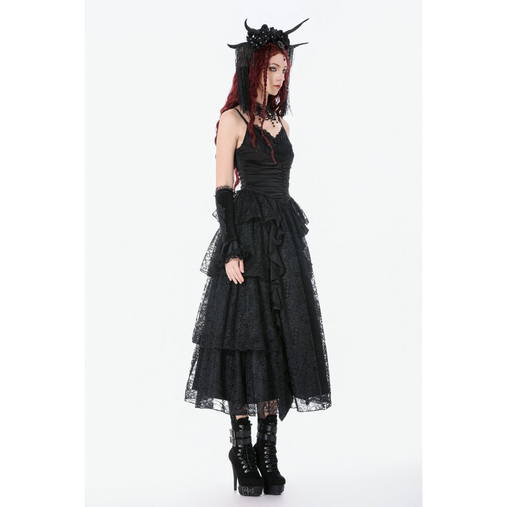Gothic Satin Lace Dress (✦ Dark In Love) DW1154
