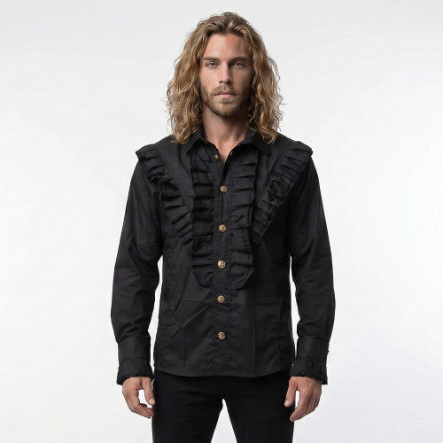 Victorian Frill Shirt (Black) (✦ Aderlass)