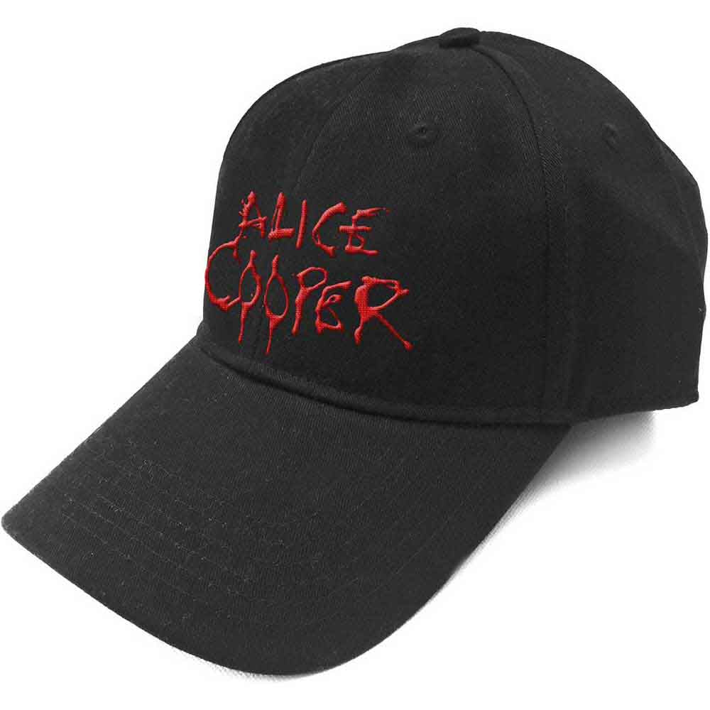 Alice Cooper Unisex Baseball Cap: Dripping Logo (Black) 