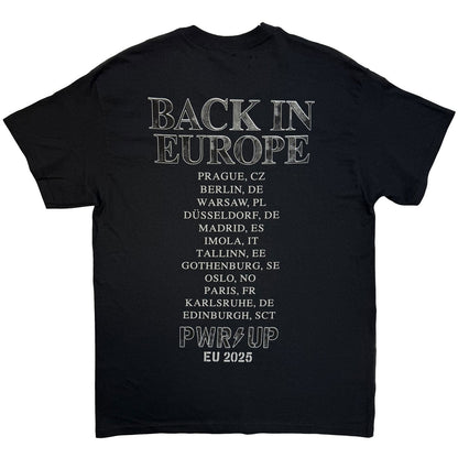 AC/DC Unisex T-Shirt: Back In Black EU Tour &