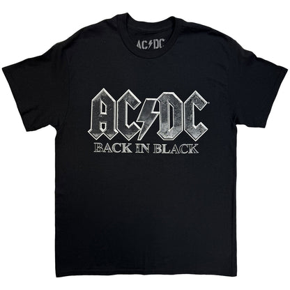 AC/DC Unisex T-Shirt: Back In Black EU Tour &
