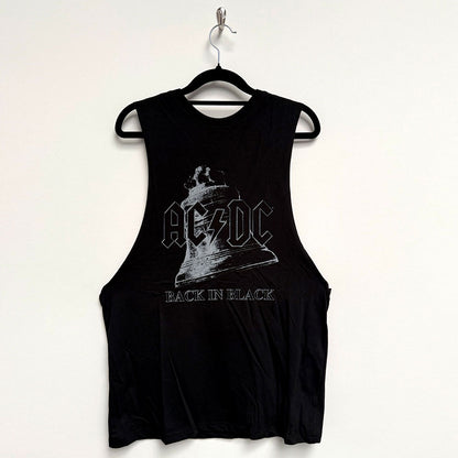 AC/DC Unisex Vest T-Shirt: Back In Black Bell (Black)