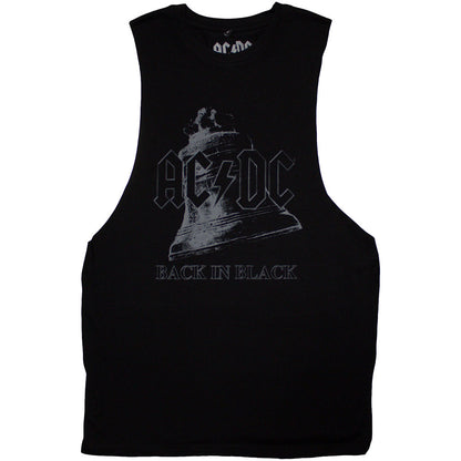 AC/DC Unisex Vest T-Shirt: Back In Black Bell (Black)