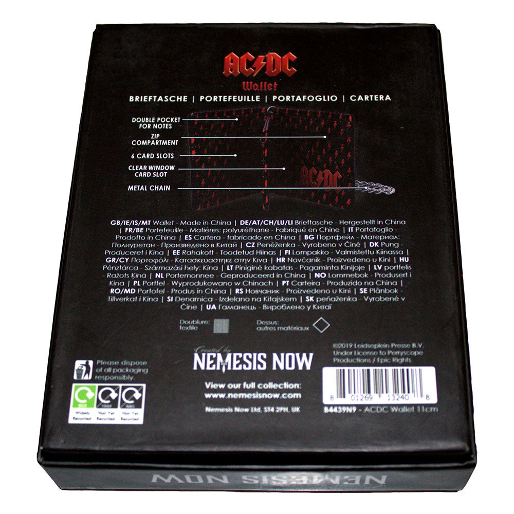 AC/DC Wallet: Red Logo (Black) (Ex-Tour)