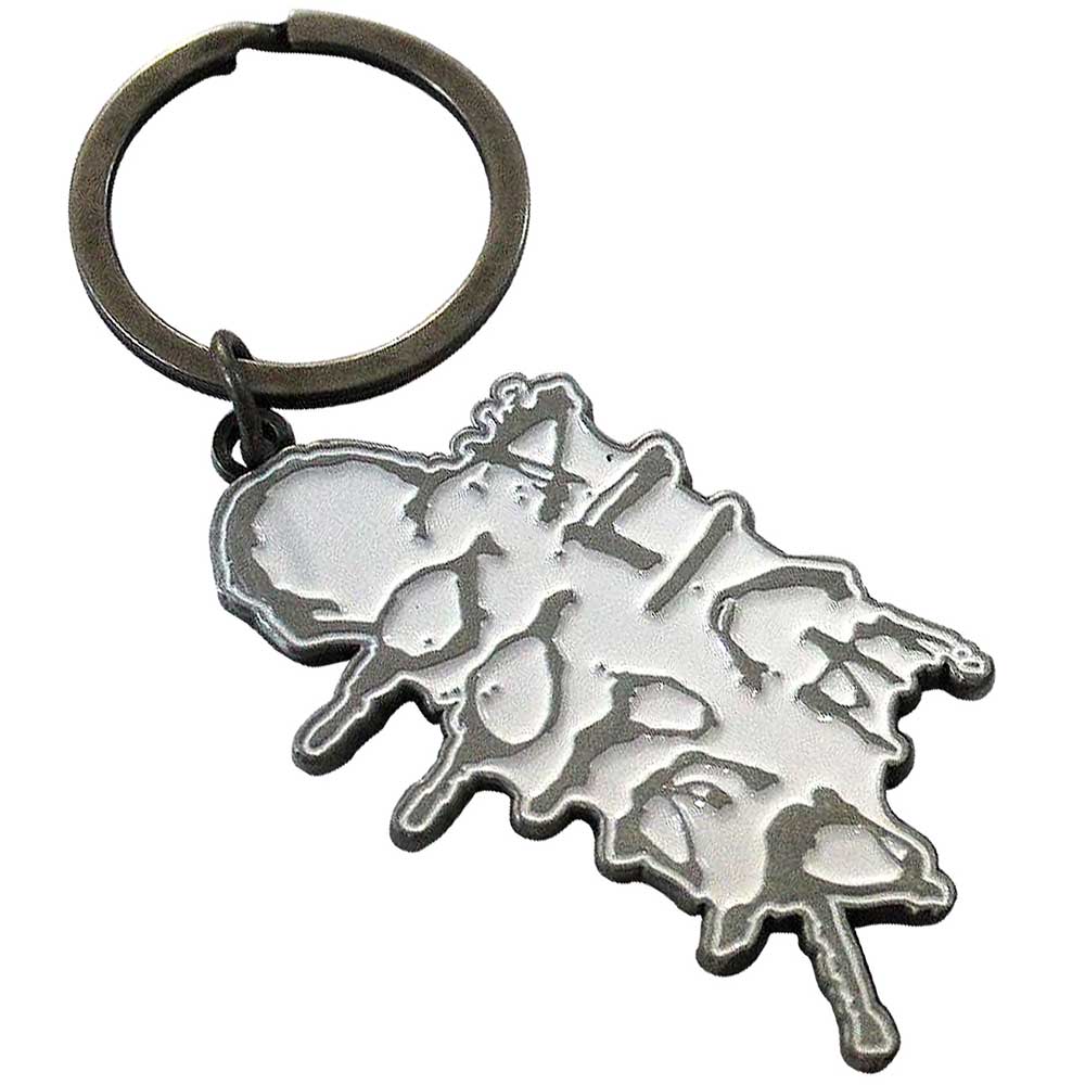 Alice Cooper Keychain: Dripping Logo Silver 
