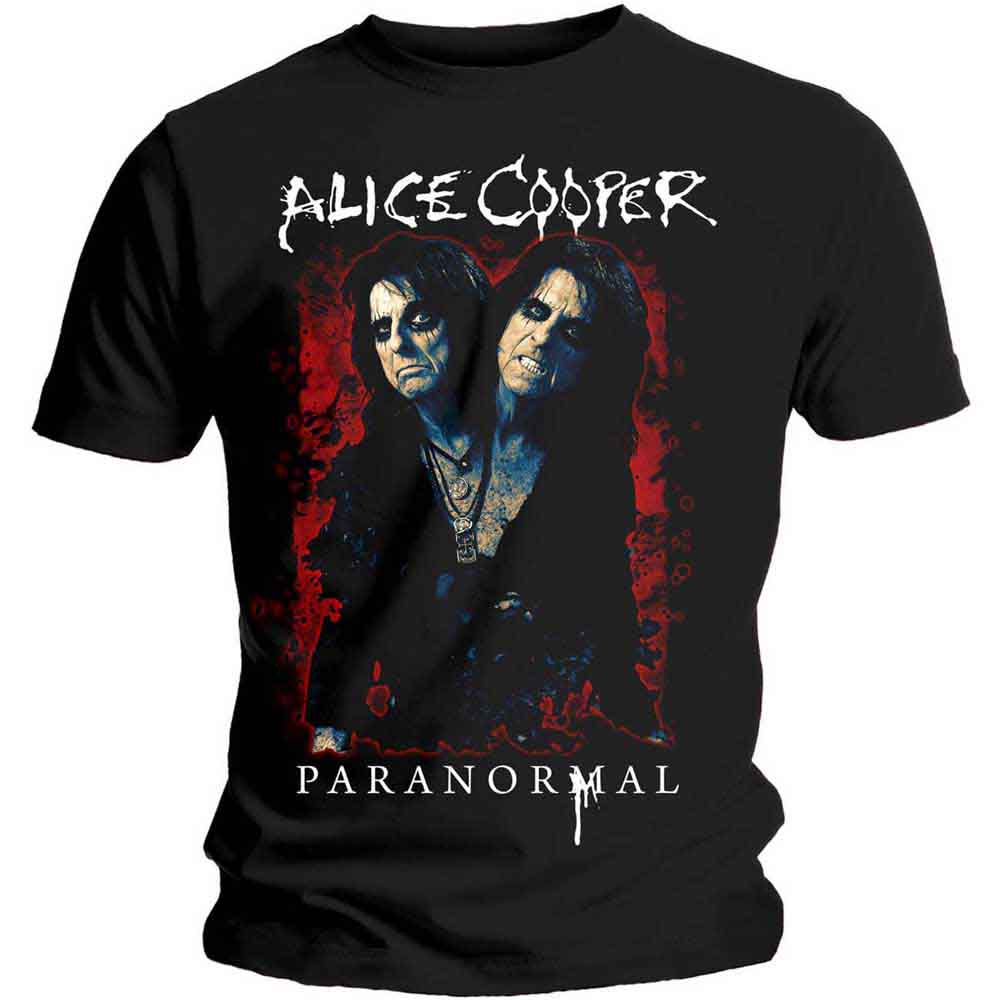Alice Cooper Unisex T-Shirt: Paranormal Splatter (Black)