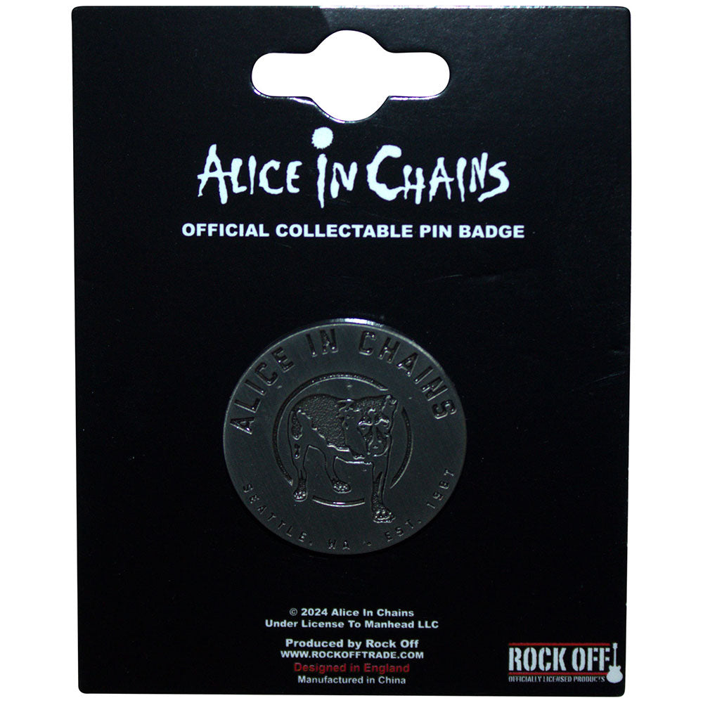Alice In Chains Pin Badge: Three-Legged Dog