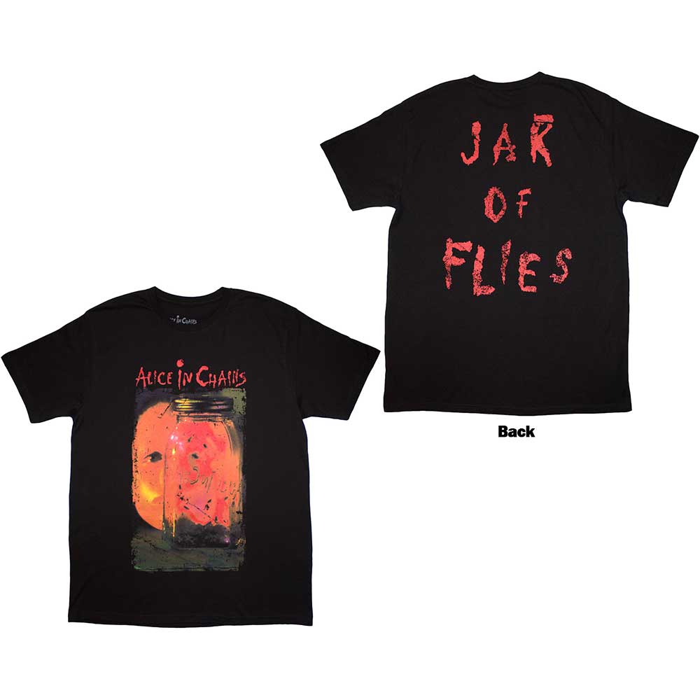 Alice In Chains Unisex T-Shirt: Jar of Flies (Black) (Back Print) 
