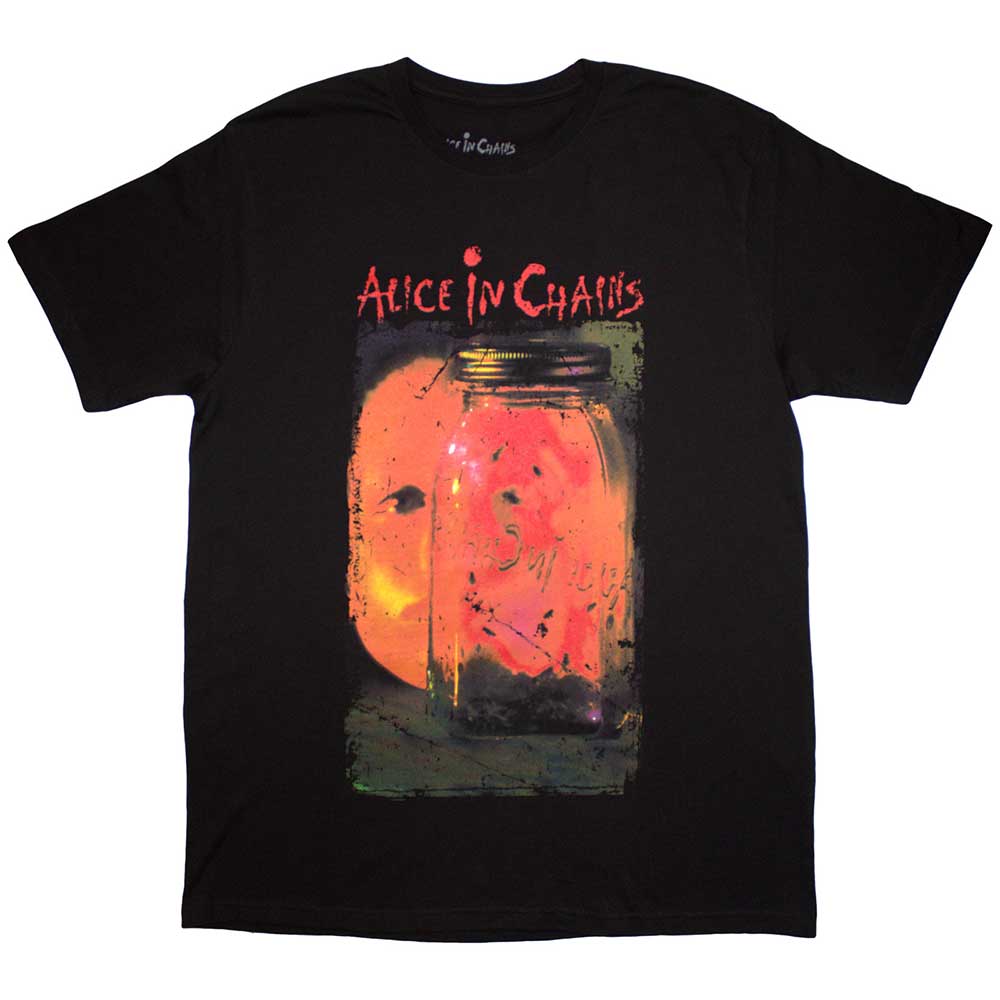 Alice In Chains Unisex T-Shirt: Jar of Flies (Black) (Back Print) 