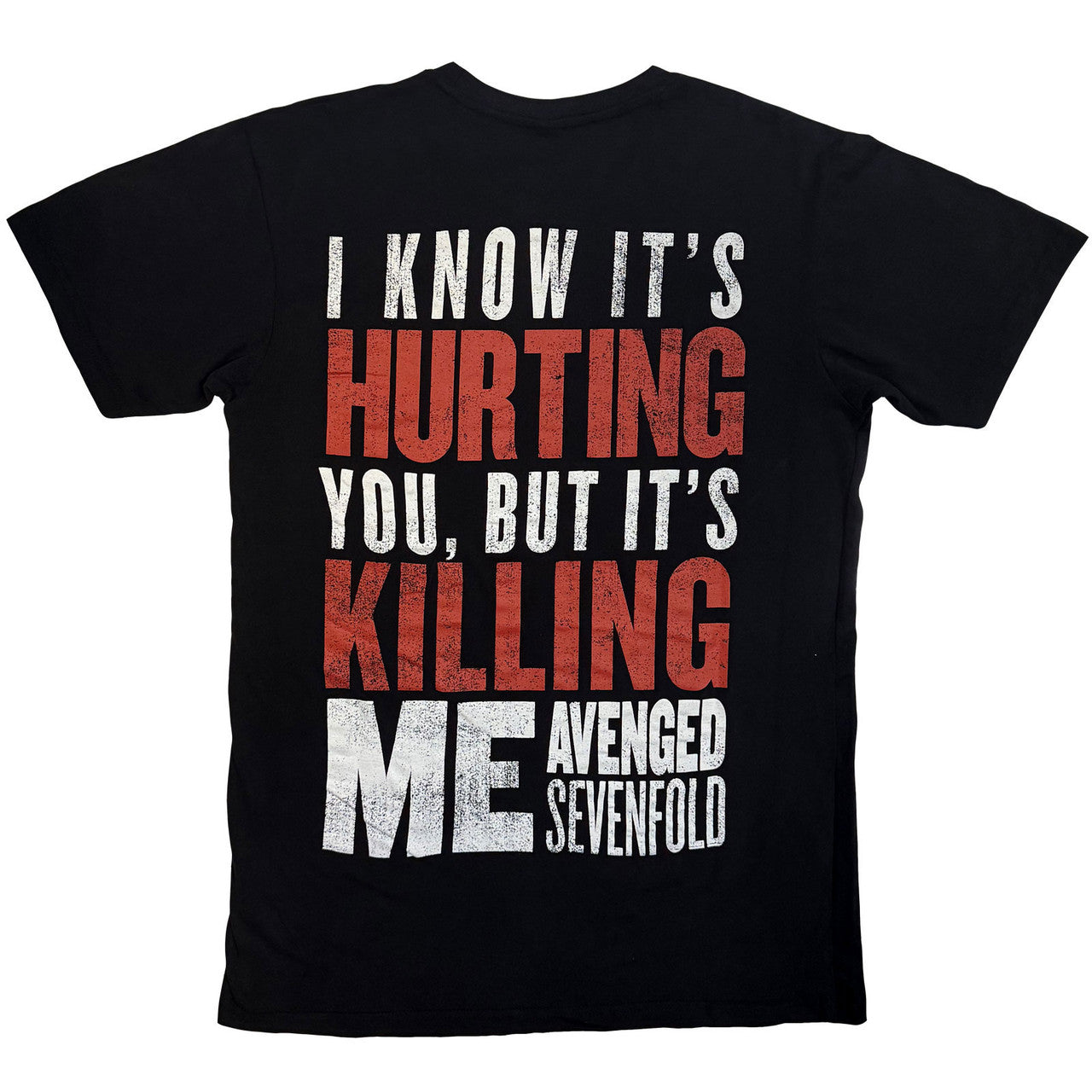 Avenged Sevenfold Unisex Premium Carbon T-Shirt: Unholy Confessions (Black) (Back Print)