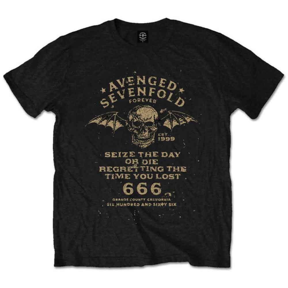 Avenged Sevenfold Unisex T-Shirt: Seize the Day (Black)