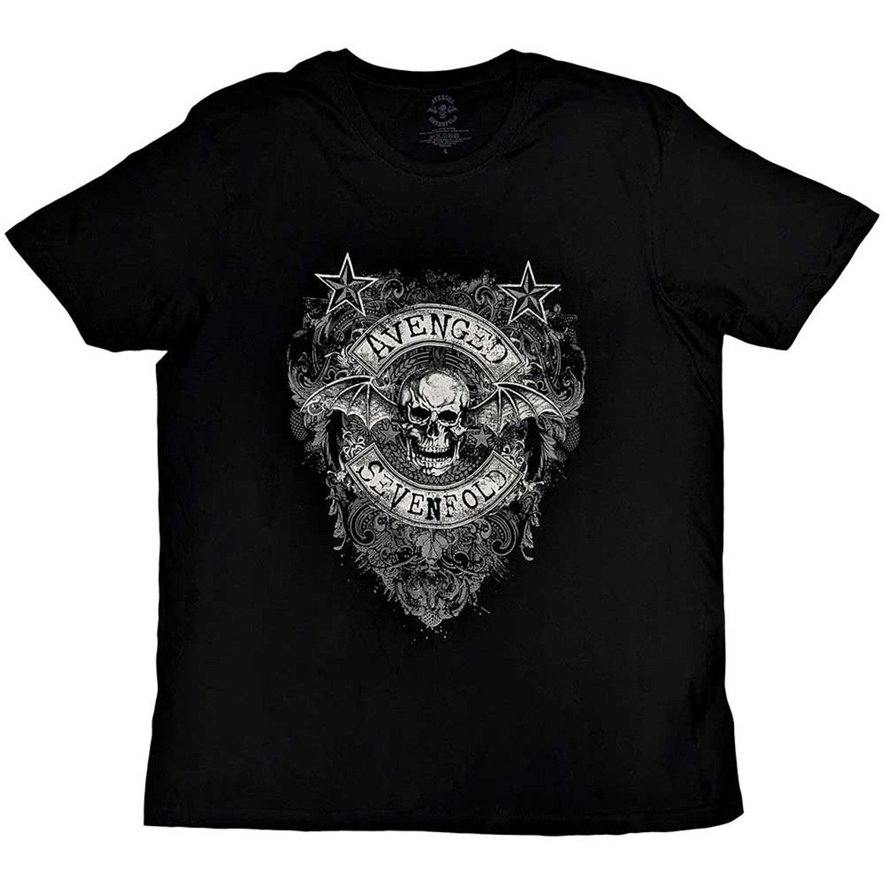Avenged Sevenfold Unisex T-Shirt: Stars Flourish (Black)