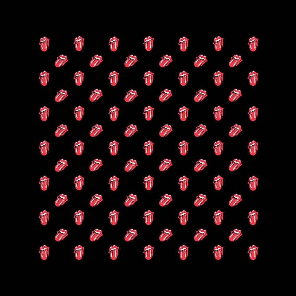 The Rolling Stones Unisex Bandana: Tongues (Black)