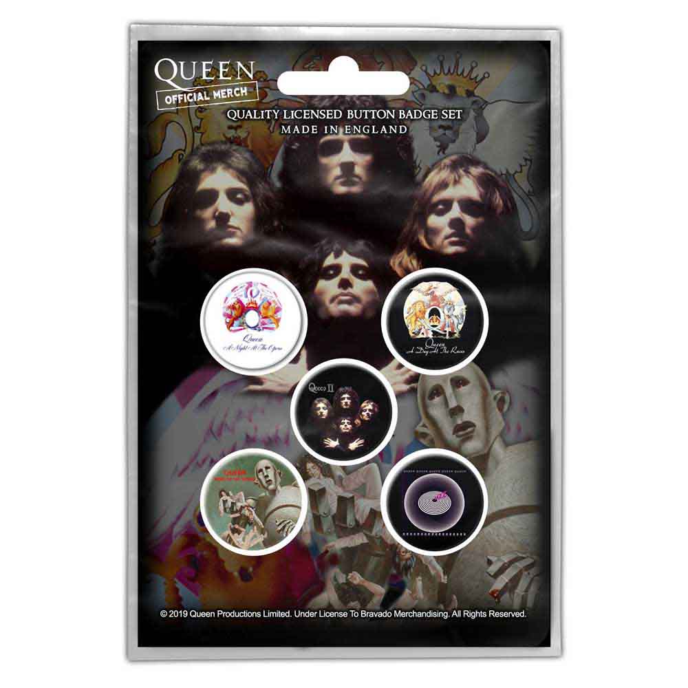 Queen Button Badge Pack: Early Albums 