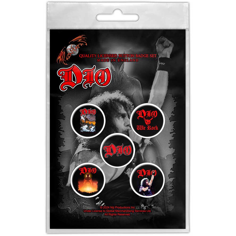 Dio Button Badge Pack: We Rock 