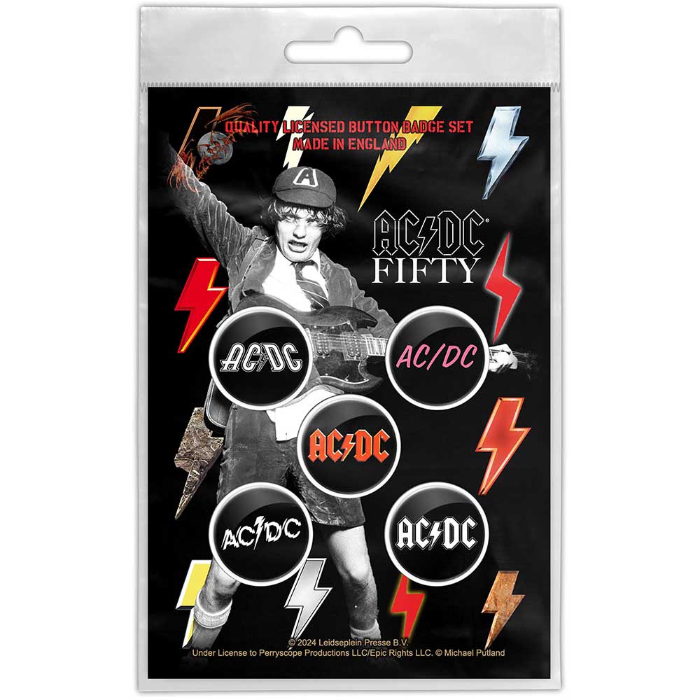 AC/DC Button Badge Pack: Bolt Array – RATTLESNAKE