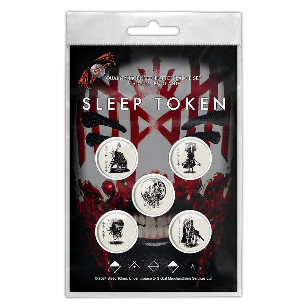 Sleep Token Button Badge Pack: Vessel Mask 
