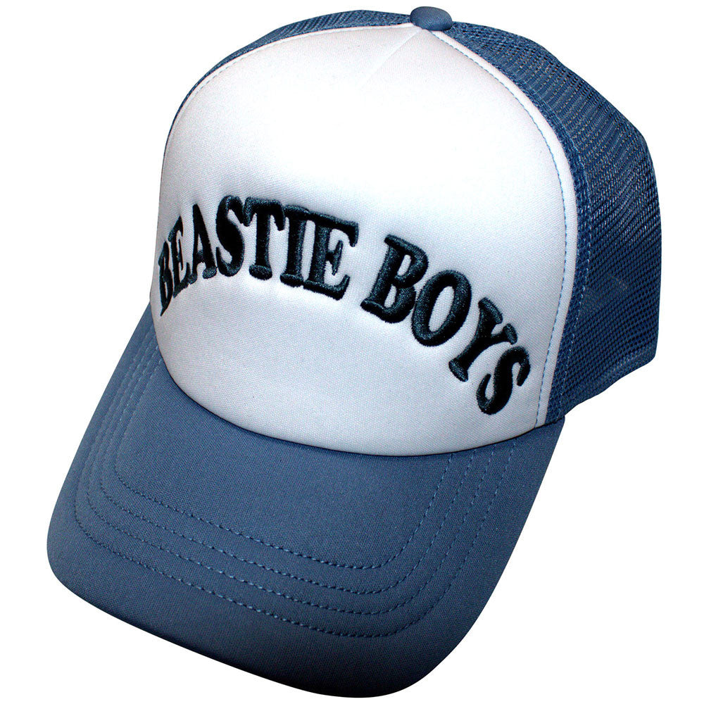 The Beastie Boys Unisex Mesh Back Cap: Text Logo (White &amp; Denim Blue)