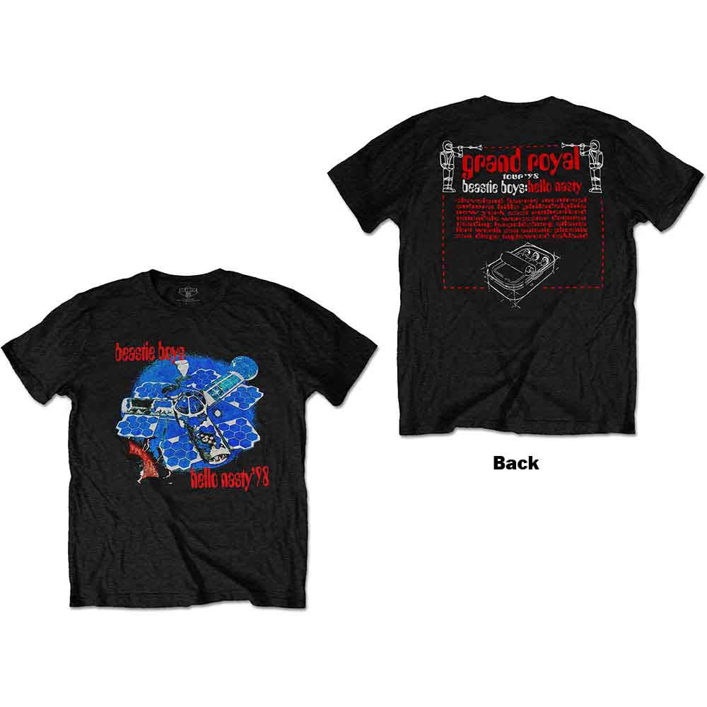 Beastie Boys Unisex T-Shirt: Hello Nasty (Black) (Back Print)