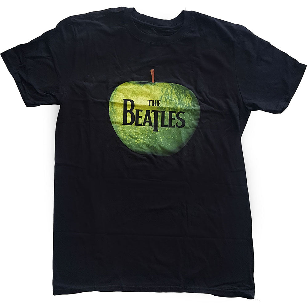 The Beatles Unisex T-Shirt: Apple Logo (Black)
