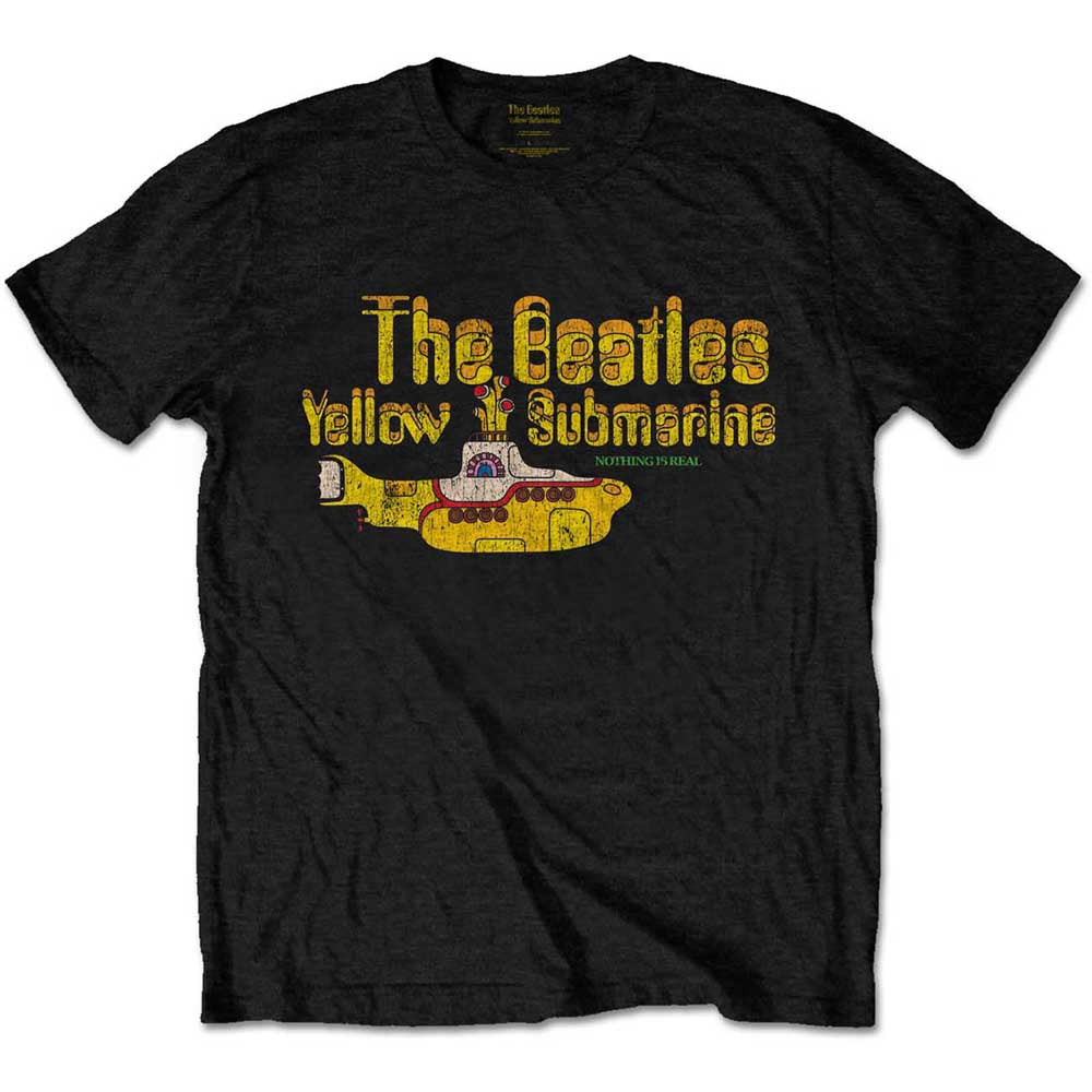 The Beatles Unisex T-Shirt: Nothing is Real (Black)