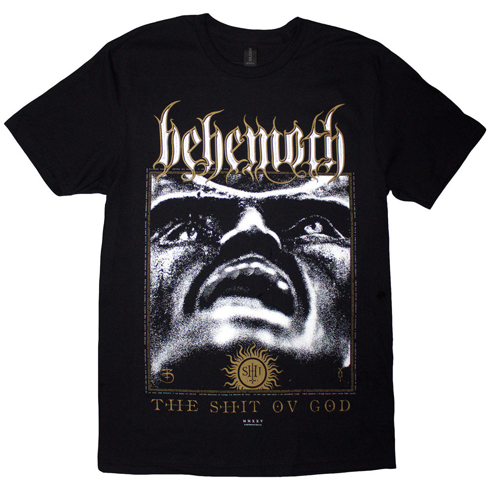 Behemoth Unisex T-Shirt: The Shit Ov God Reign In Hell (Black) (Back Print)