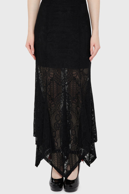 Belladonna Lace Maxi Skirt [Black] (✦ Killstar)