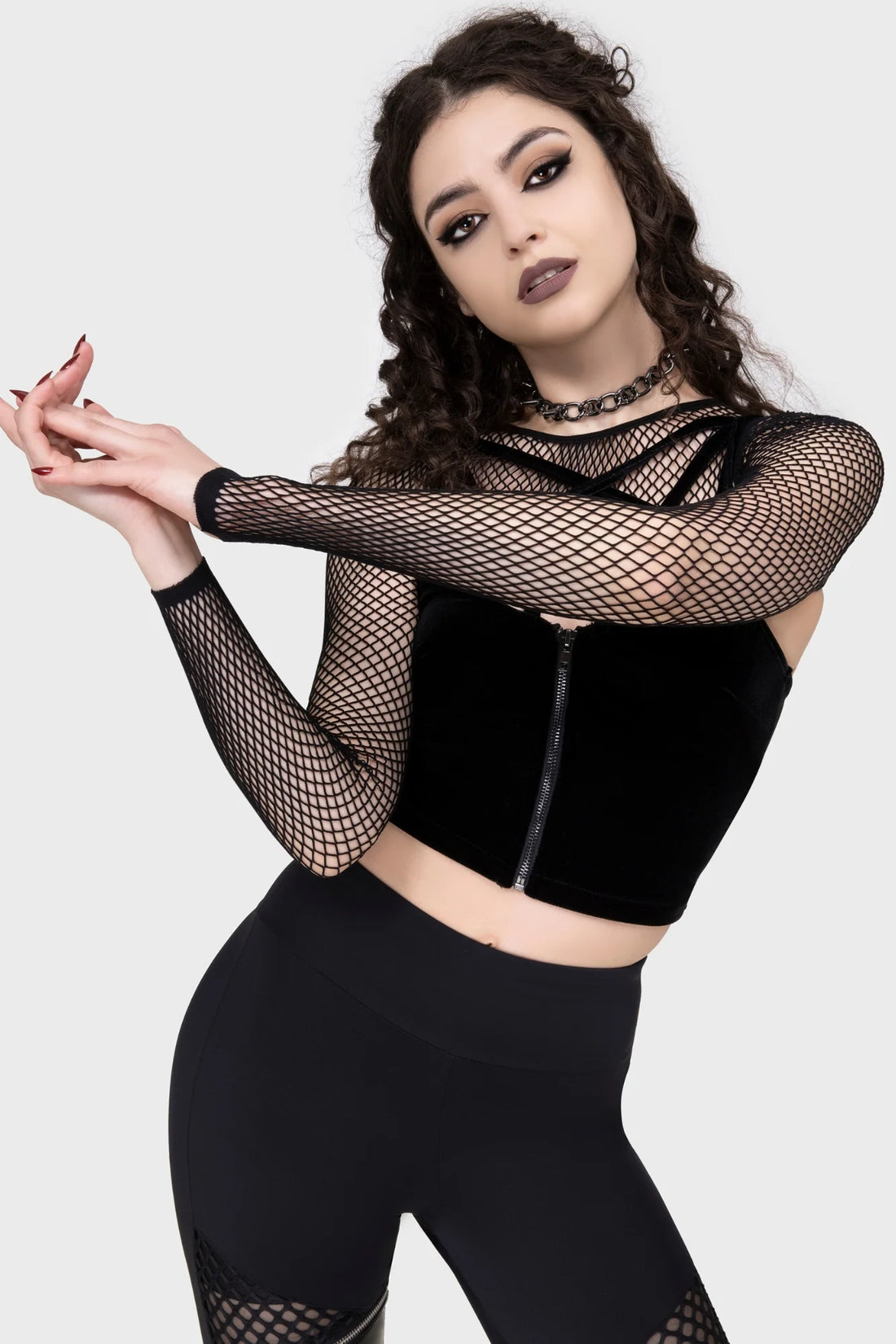 Bite Me Fishnet Bolero (✦ Killstar)