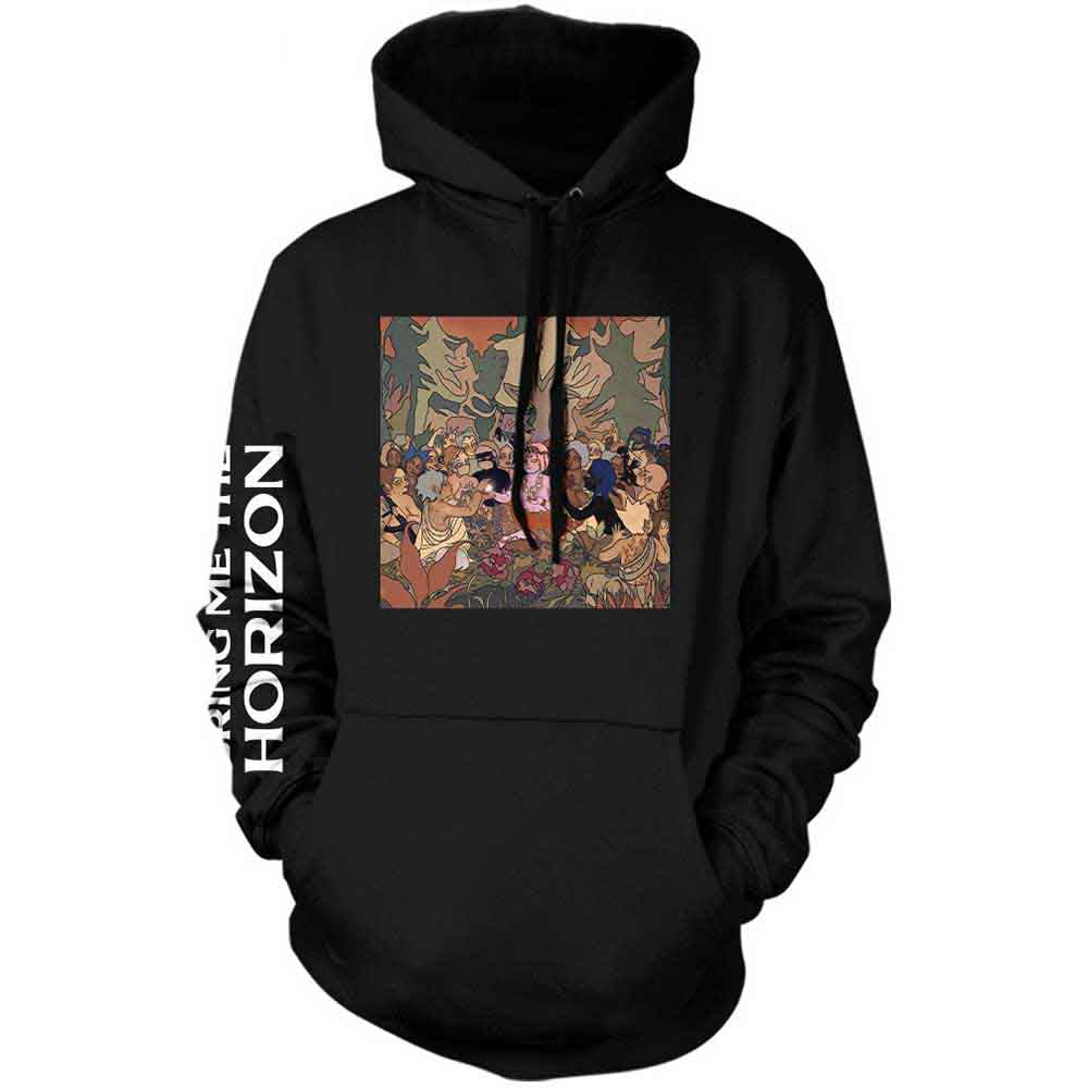 Bring Me The Horizon Unisex Pullover Hoodie: PHSH Cover (Black) (Sleeve Print)