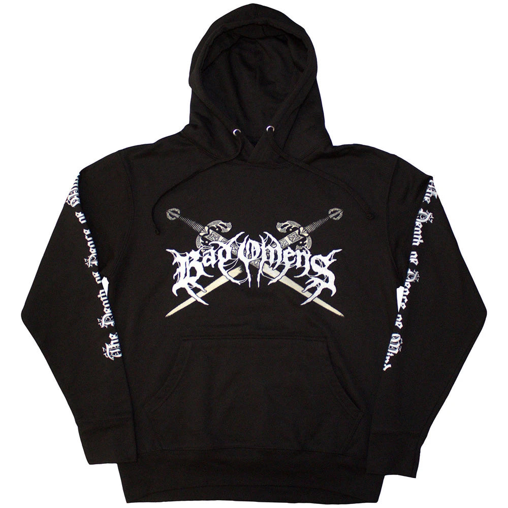 Bad Omens Unisex Pullover Hoodie: Skull and Candles (Black) (Back Print)