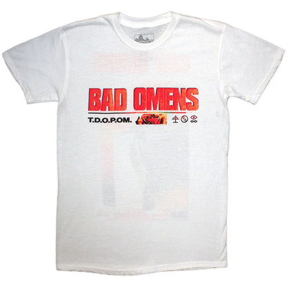 Bad Omens Unisex T-Shirt: Flower (White) (Back Print)